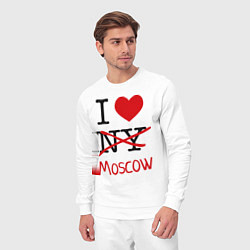 Костюм хлопковый мужской I love Moscow, цвет: белый — фото 2