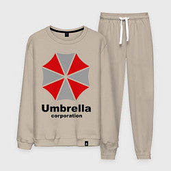 Костюм хлопковый мужской Umbrella corporation, цвет: миндальный