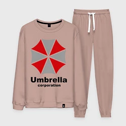 Костюм хлопковый мужской Umbrella corporation, цвет: пыльно-розовый