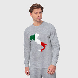 Костюм хлопковый мужской Италия (Italy), цвет: меланж — фото 2