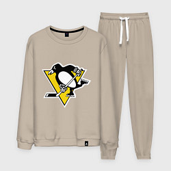 Костюм хлопковый мужской Pittsburgh Penguins, цвет: миндальный