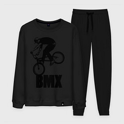 Костюм хлопковый мужской BMX 3, цвет: черный