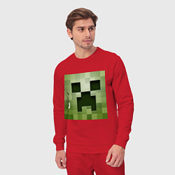 Костюм хлопковый мужской Мinecraft creeper, цвет: красный — фото 2