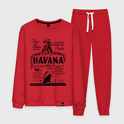Костюм хлопковый мужской Havana Cuba, цвет: красный
