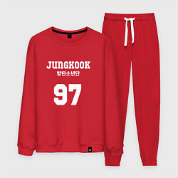 Костюм хлопковый мужской Jungkook 97, цвет: красный