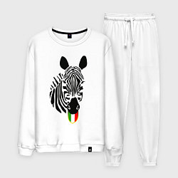 Костюм хлопковый мужской Juventus Zebra, цвет: белый