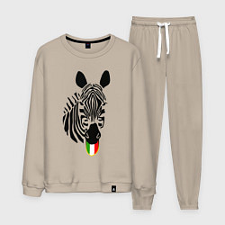 Костюм хлопковый мужской Juventus Zebra, цвет: миндальный