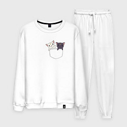 Костюм хлопковый мужской Кисы, цвет: белый