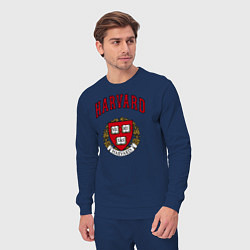 Костюм хлопковый мужской Harvard university, цвет: тёмно-синий — фото 2