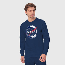 Костюм хлопковый мужской NASA, цвет: тёмно-синий — фото 2