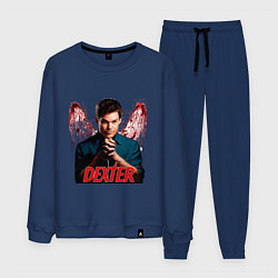 Костюм хлопковый мужской Dexter: Blooded wings, цвет: тёмно-синий
