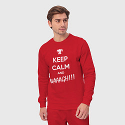 Костюм хлопковый мужской Keep Calm & WAAAGH, цвет: красный — фото 2