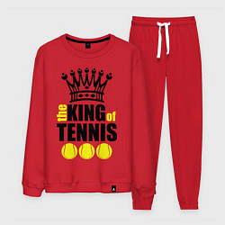 Костюм хлопковый мужской King of tennis, цвет: красный
