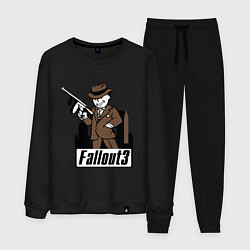 Костюм хлопковый мужской Fallout Man with gun, цвет: черный