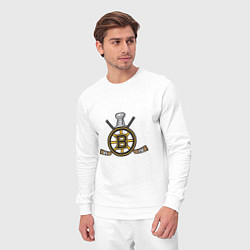 Костюм хлопковый мужской Boston Bruins Hockey, цвет: белый — фото 2