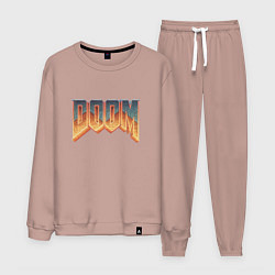 Костюм хлопковый мужской DOOM, цвет: пыльно-розовый