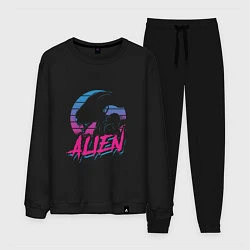 Костюм хлопковый мужской Alien: Retro Style, цвет: черный