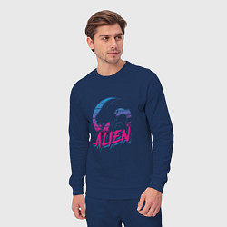 Костюм хлопковый мужской Alien: Retro Style, цвет: тёмно-синий — фото 2