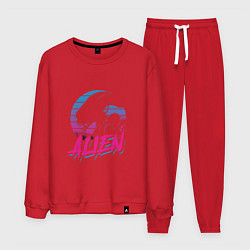 Костюм хлопковый мужской Alien: Retro Style, цвет: красный