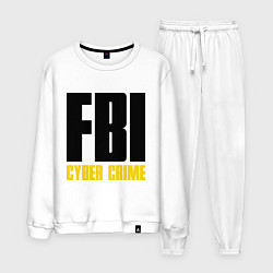 Костюм хлопковый мужской FBI: Cyber Crime, цвет: белый