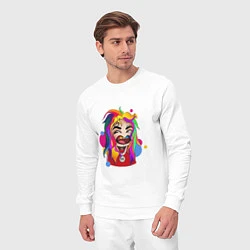 Костюм хлопковый мужской 6IX9INE Colors, цвет: белый — фото 2