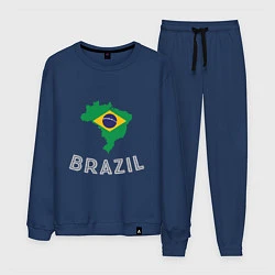 Костюм хлопковый мужской Brazil Country, цвет: тёмно-синий