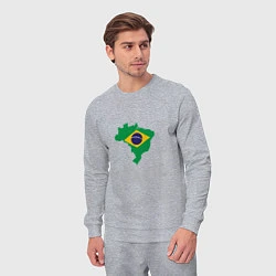 Костюм хлопковый мужской Brazil Country, цвет: меланж — фото 2
