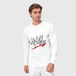 Костюм хлопковый мужской WWE Fight, цвет: белый — фото 2