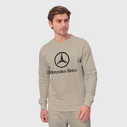 Костюм хлопковый мужской Logo Mercedes-Benz, цвет: миндальный — фото 2