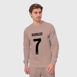 Костюм хлопковый мужской RONALDO 7, цвет: пыльно-розовый — фото 2