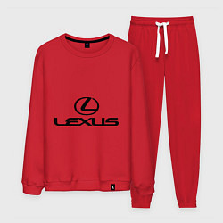 Костюм хлопковый мужской Lexus logo, цвет: красный