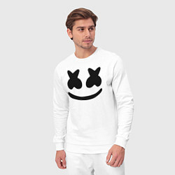 Костюм хлопковый мужской Marshmello, цвет: белый — фото 2