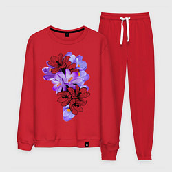 Костюм хлопковый мужской Krokus Flower, цвет: красный