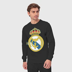Костюм хлопковый мужской Real Madrid FC, цвет: черный — фото 2