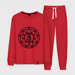 Костюм хлопковый мужской Slipknot Pentagram, цвет: красный