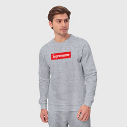 Костюм хлопковый мужской Suprememe, цвет: меланж — фото 2