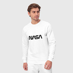 Костюм хлопковый мужской NASA, цвет: белый — фото 2