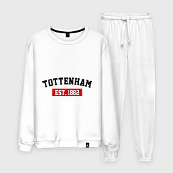 Костюм хлопковый мужской FC Tottenham Est. 1882, цвет: белый