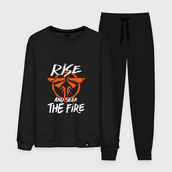Костюм хлопковый мужской Rise & Seek the Fire, цвет: черный