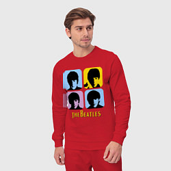 Костюм хлопковый мужской The Beatles: pop-art, цвет: красный — фото 2