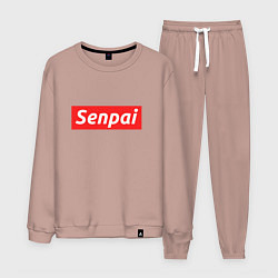 Костюм хлопковый мужской Senpai Supreme, цвет: пыльно-розовый