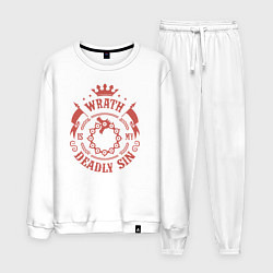 Костюм хлопковый мужской Wrath: Deadly Sin, цвет: белый