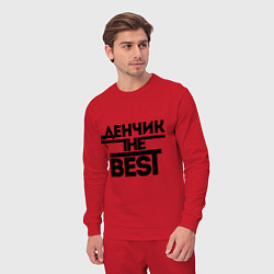 Костюм хлопковый мужской Денчик the best, цвет: красный — фото 2