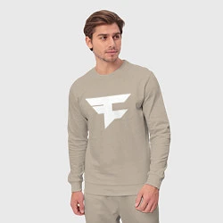 Костюм хлопковый мужской FAZE Symbol, цвет: миндальный — фото 2