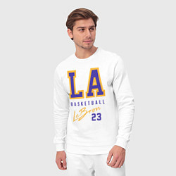 Костюм хлопковый мужской Lebron 23: Los Angeles, цвет: белый — фото 2
