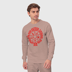 Костюм хлопковый мужской Alucard Pentagram, цвет: пыльно-розовый — фото 2