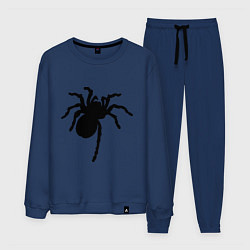 Костюм хлопковый мужской Черный паук, цвет: тёмно-синий