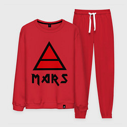 Костюм хлопковый мужской 30 seconds to mars: triada, цвет: красный