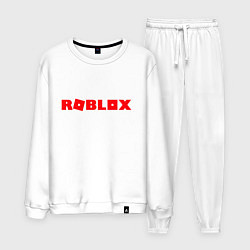 Костюм хлопковый мужской Roblox Logo, цвет: белый