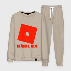 Костюм хлопковый мужской Roblox Logo, цвет: миндальный